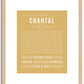 Chantal | Name Art Print