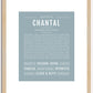 Chantal | Name Art Print