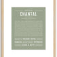 Chantal | Name Art Print