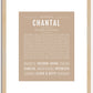 Chantal | Name Art Print