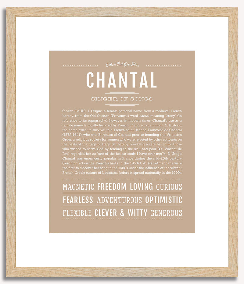 Chantal | Name Art Print