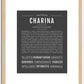 Charina | Name Art Print