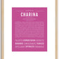 Charina | Name Art Print