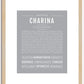 Charina | Name Art Print