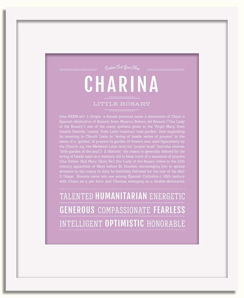 Frame Options | Lilac | White Frame, Matted