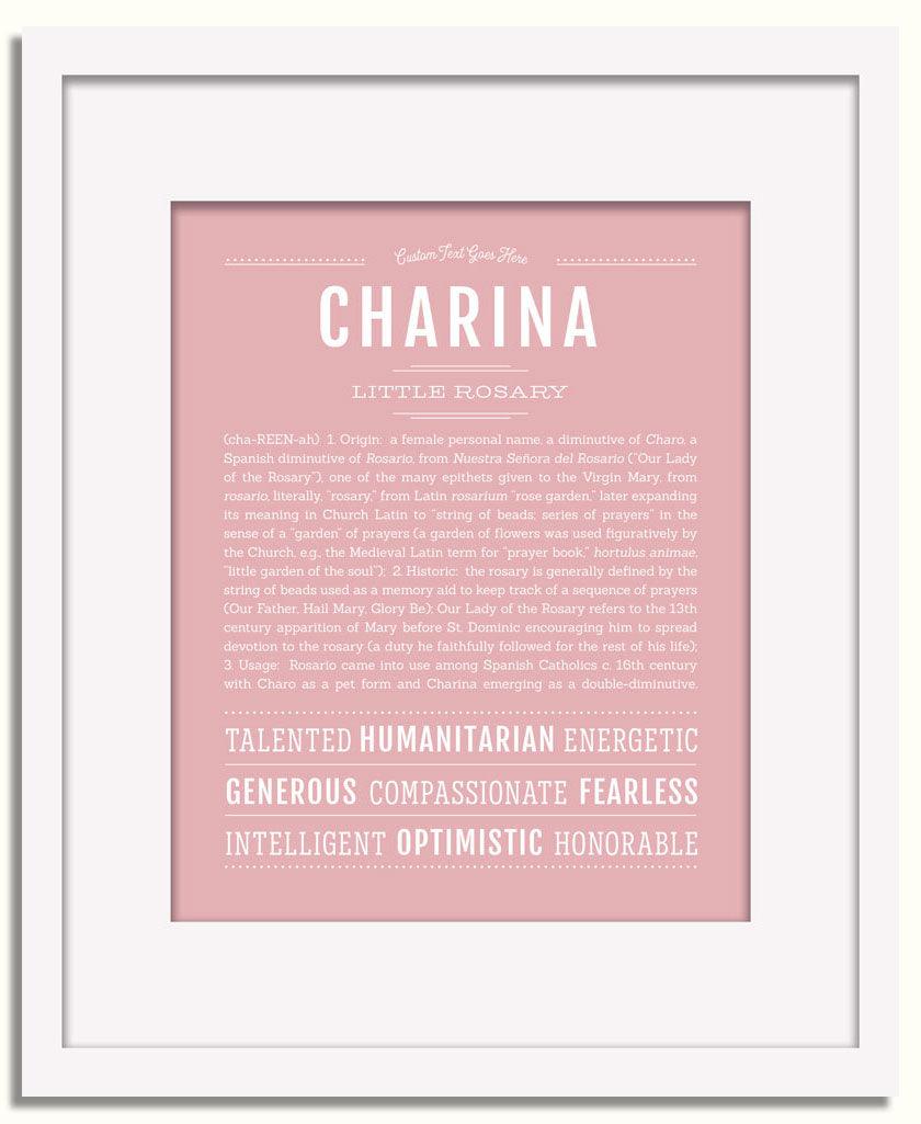 Frame Options | Dusty Rose | White Frame, Matted