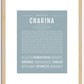 Charina | Name Art Print