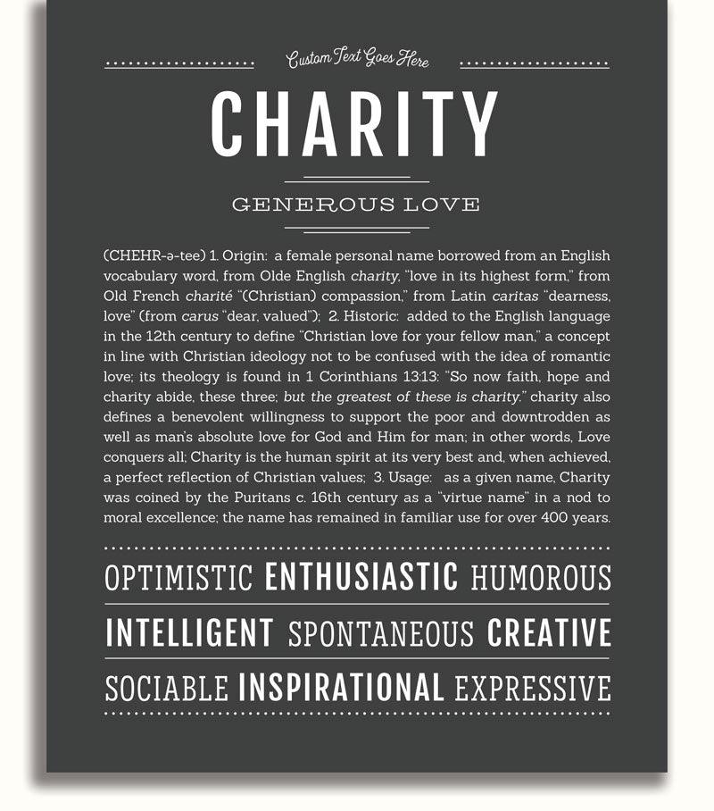 Charity | Name Art Print – Name Stories