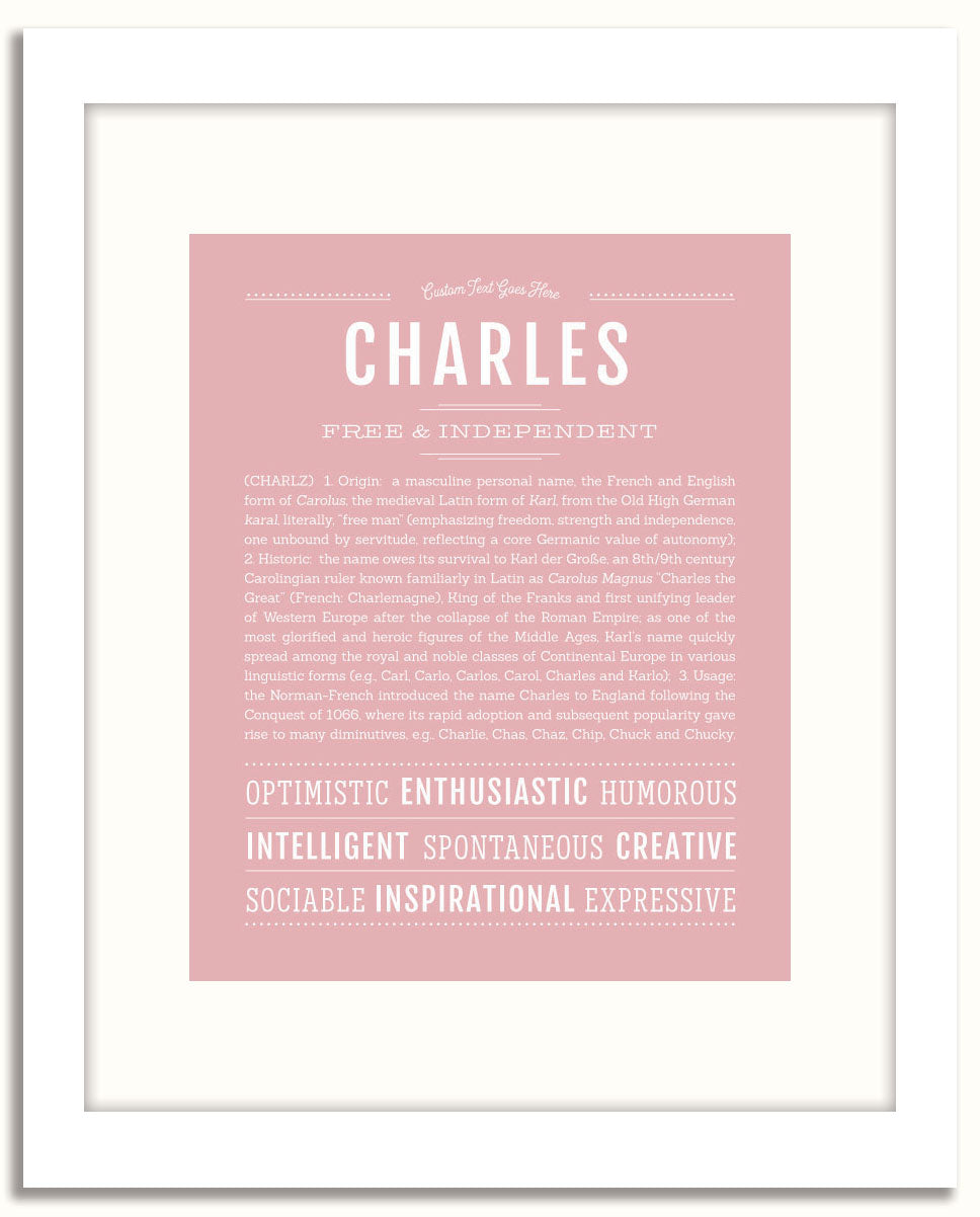 Frame Options | Dusty Rose | White Frame, Matted