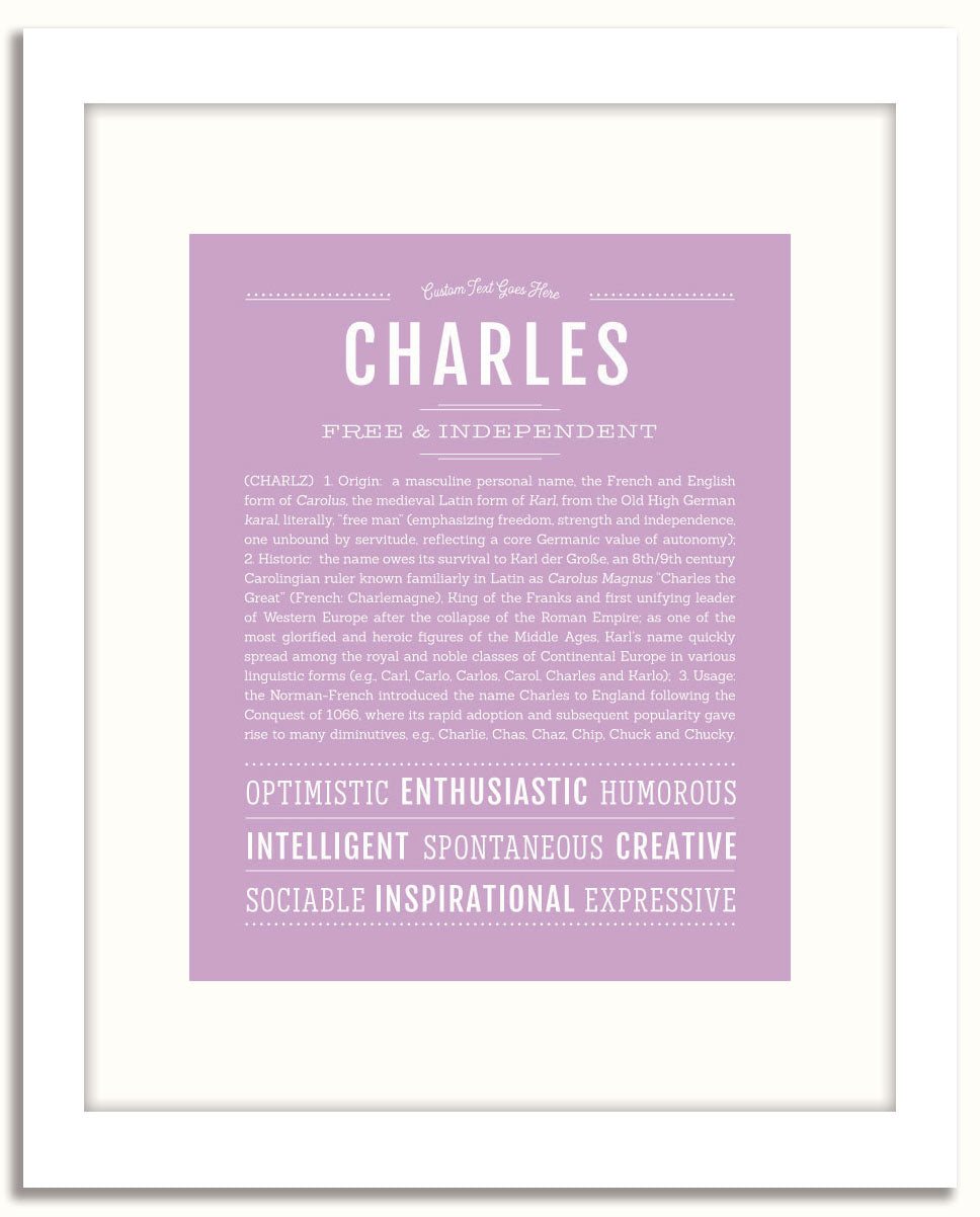 Frame Options | Lilac | White Frame, Matted