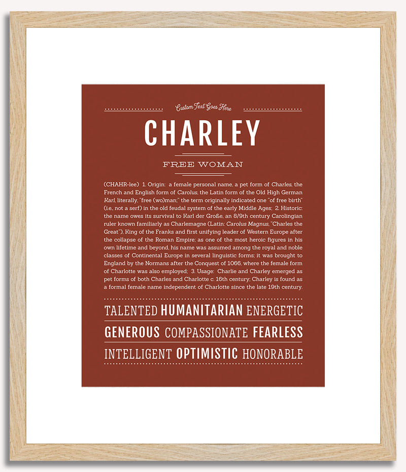 Charley (female) | Name Art Print