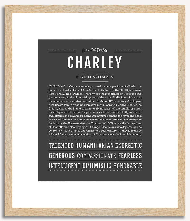 Charley (female) | Name Art Print