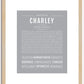 Charley (female) | Name Art Print