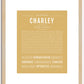 Charley (female) | Name Art Print