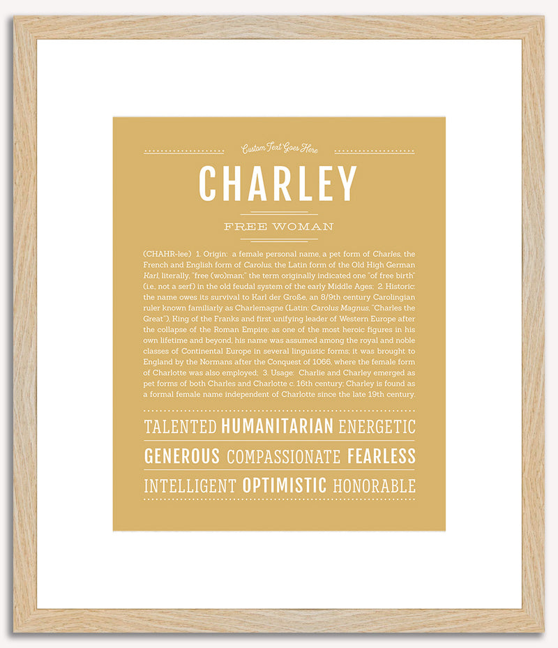 Charley (male) | Name Art Print