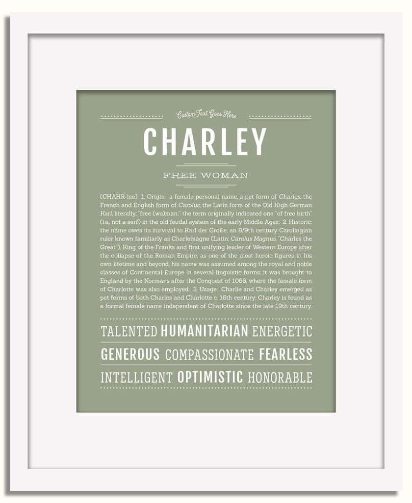 Frame Options | Sage | White Frame, Matted