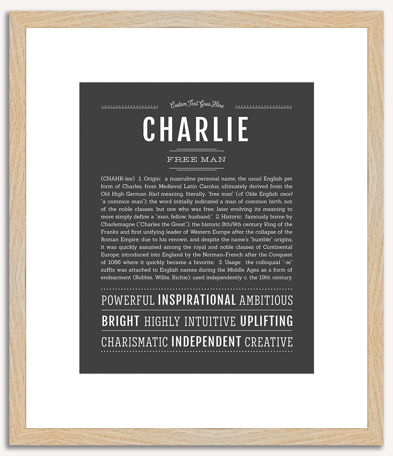 Charlie (male) | Name Art Print