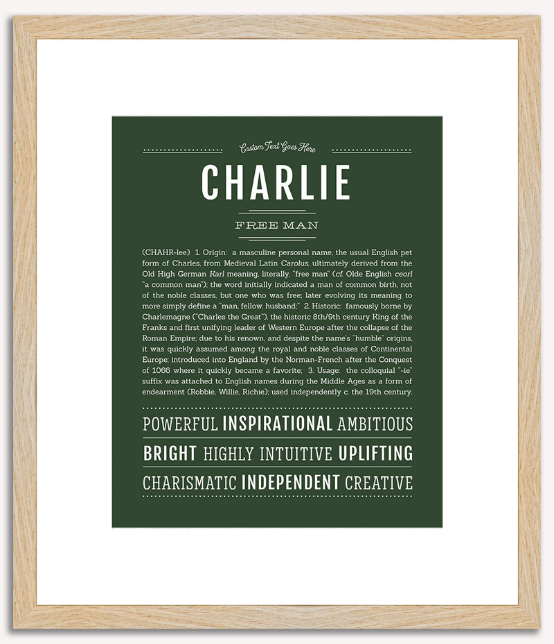 Charlie (male) | Name Art Print