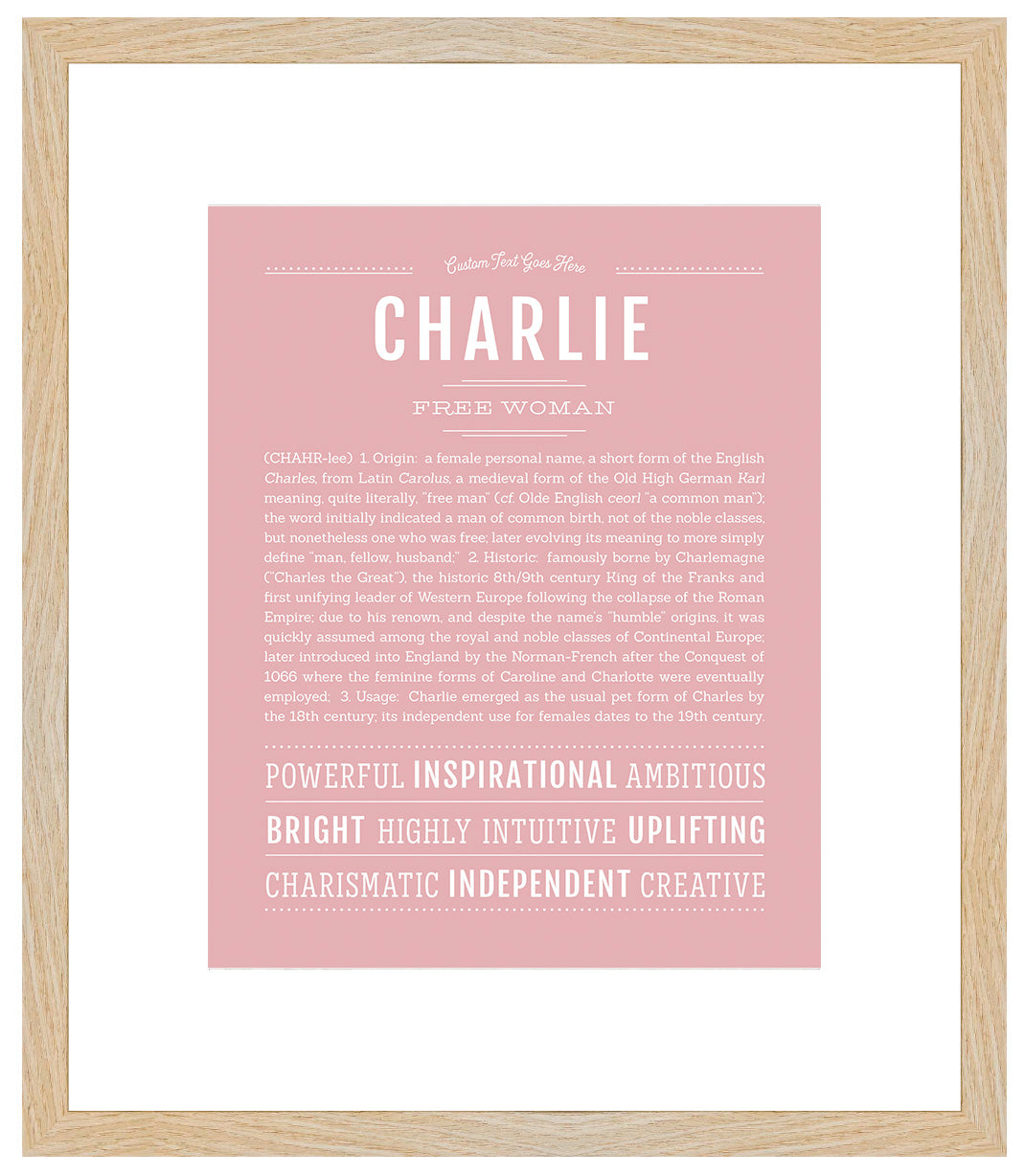 Charlie (male) | Name Art Print