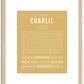 Charlie (male) | Name Art Print