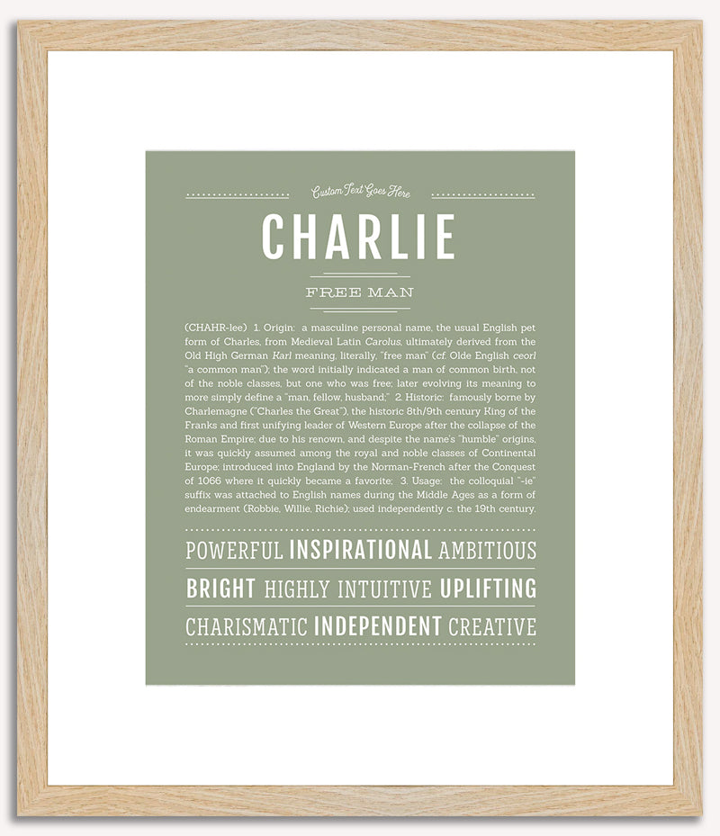 Charlie (male) | Name Art Print