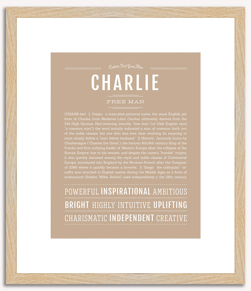 Charlie (male) | Name Art Print