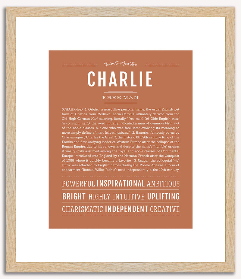 Charlie (male) | Name Art Print