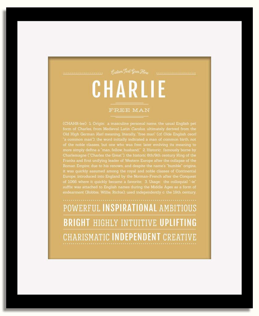 Frame Options | Matte Gold | Black Frame, Matted