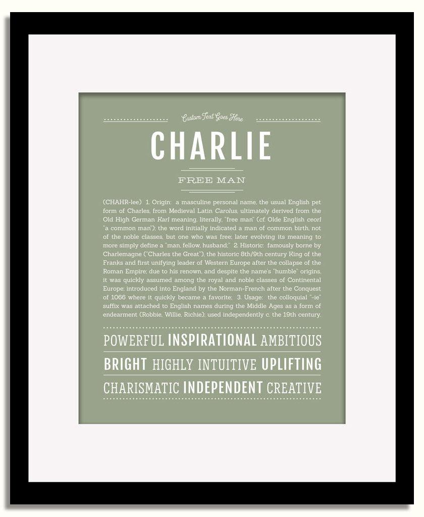 Frame Options | Sage | Black Frame, Matted