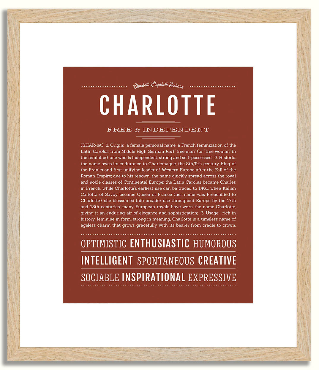 Charlotte | Name Art Print