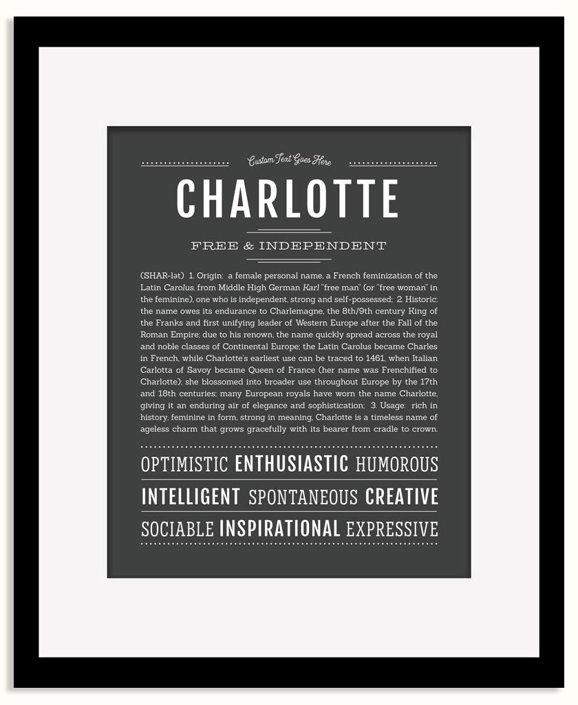 Frame Options | Charcoal Gray | Maple Frame, Matted