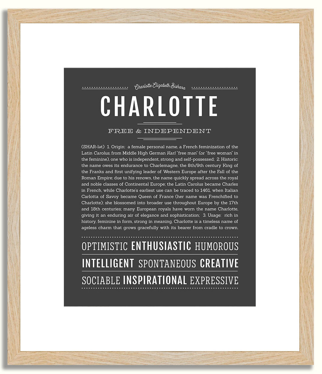 Charlotte | Name Art Print