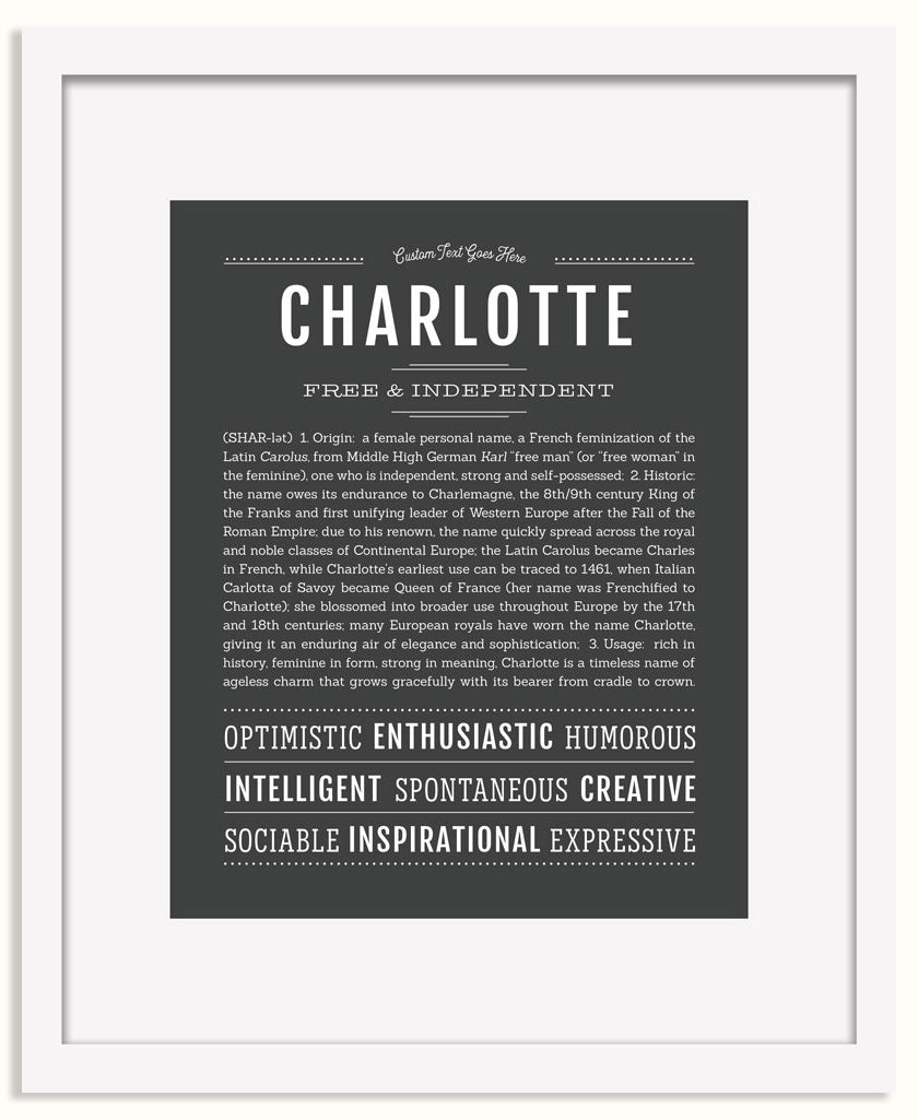 Frame Options | Charcoal Gray | Black Frame, Matted