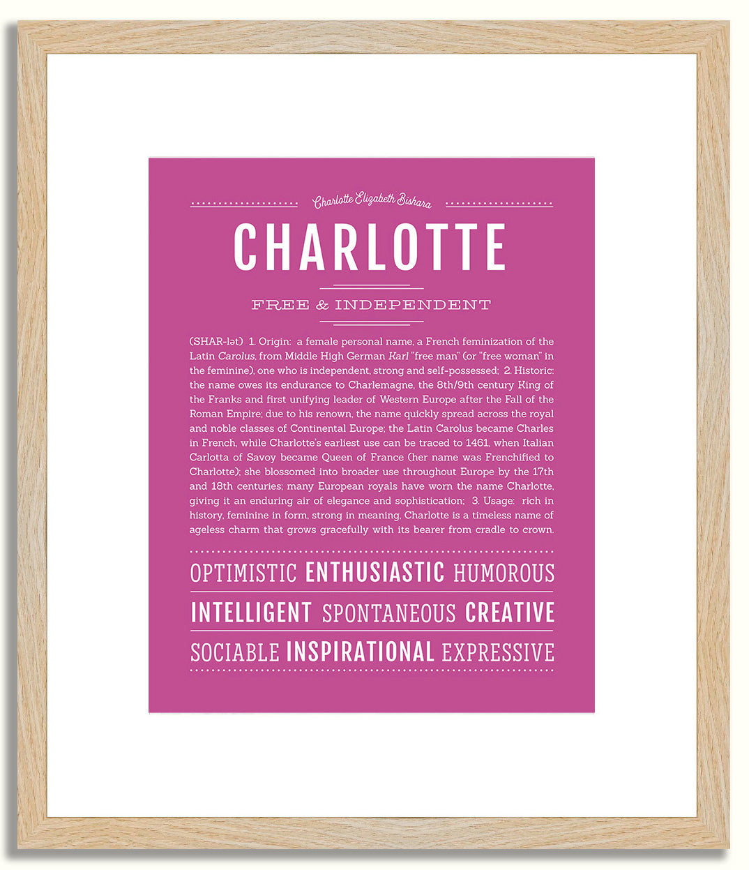 Charlotte | Name Art Print