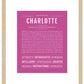 Charlotte | Name Art Print