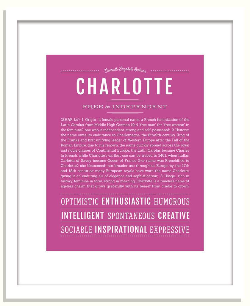 Frame Options | Dark Pink | Black Frame, Matted