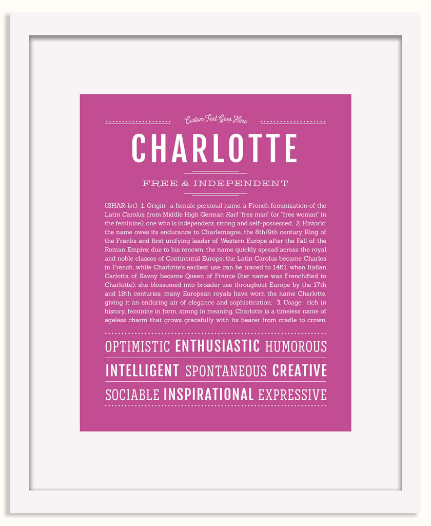 Frame Options | Dark Pink | Black Frame, Matted