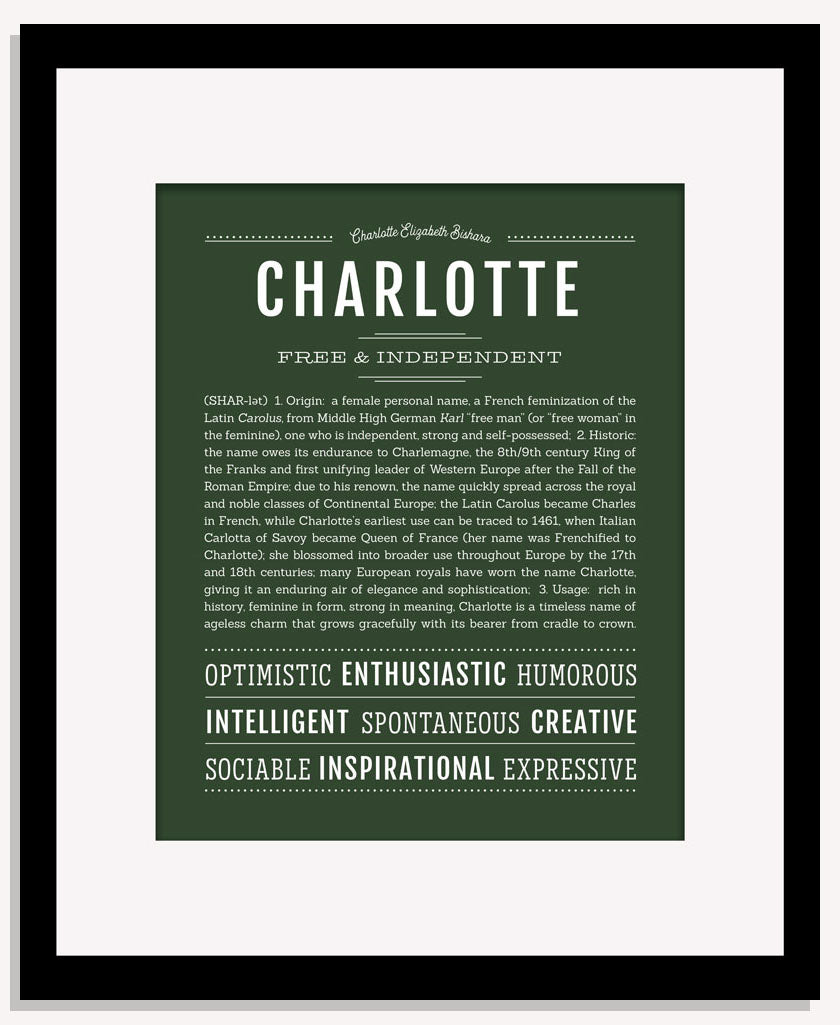 Frame Options | Deep Forest | Maple Frame, Matted