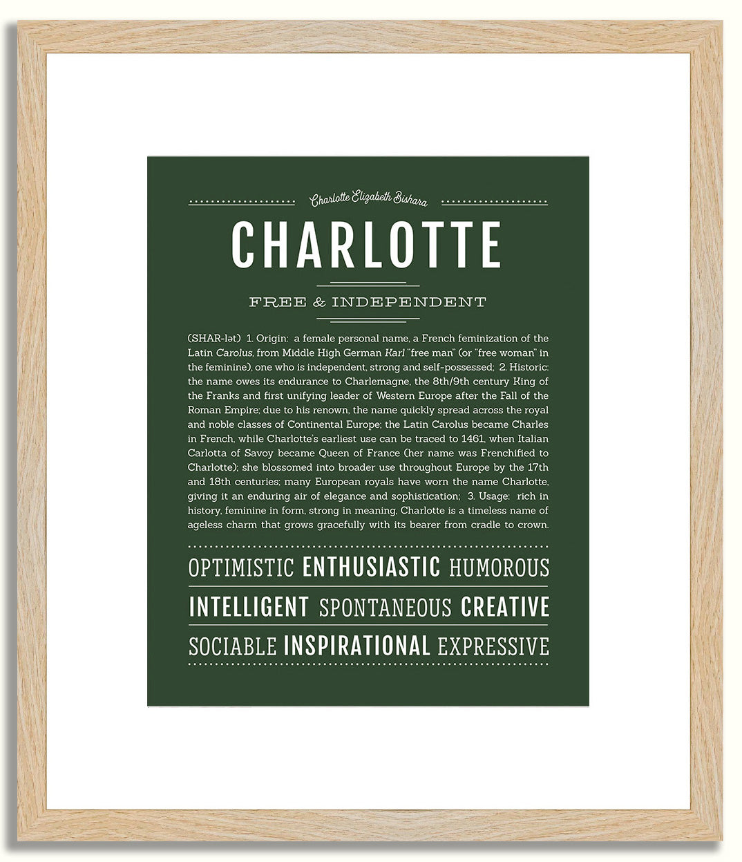 Charlotte | Name Art Print