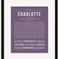 Frame Options | Deep Purple | Maple Frame, Matted