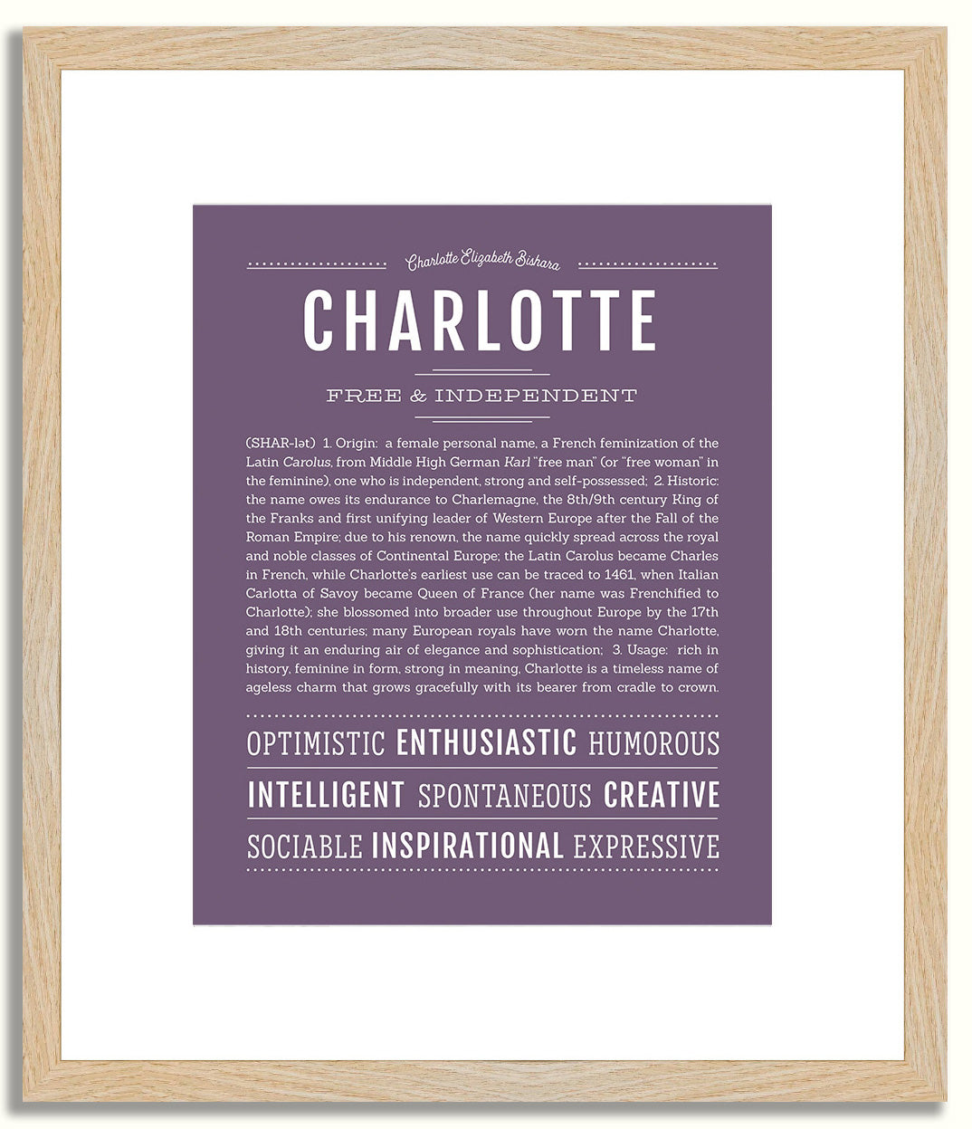 Charlotte | Name Art Print