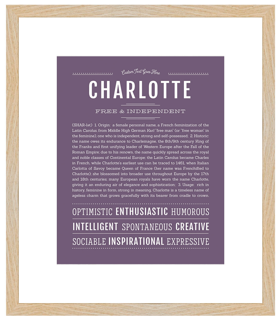 Charlotte | Name Art Print