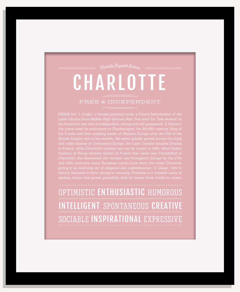 Frame Options | Dusty Rose | Maple Frame, Matted