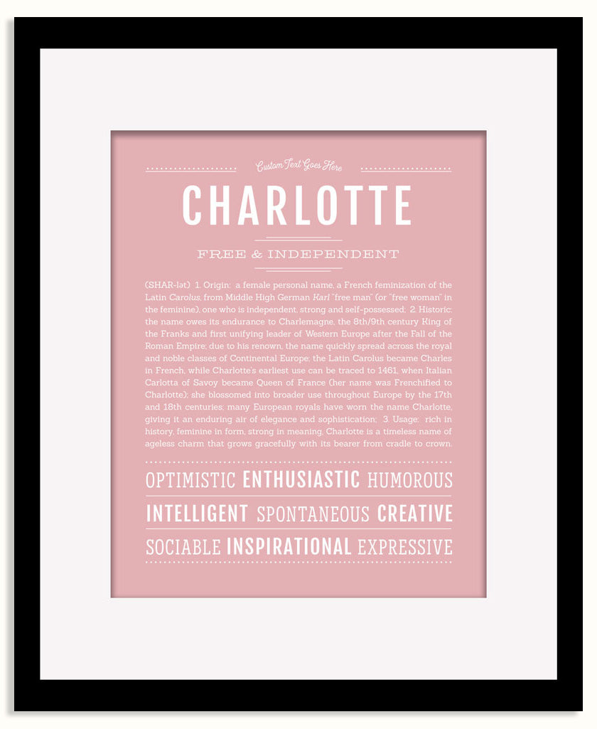 Frame Options | Dusty Rose | Maple Frame, Matted