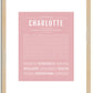 Charlotte | Name Art Print