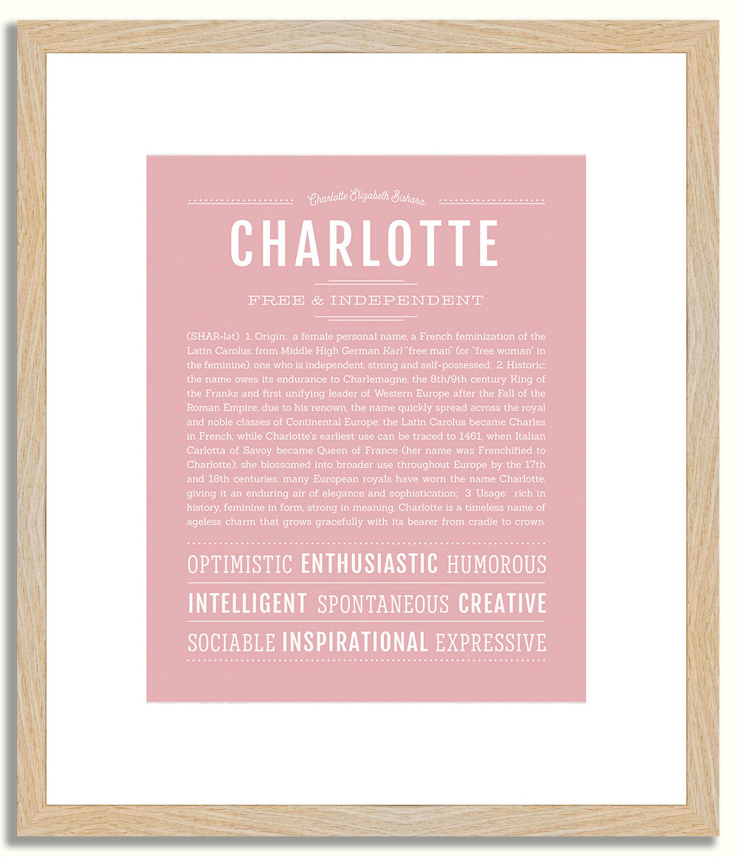 Charlotte | Name Art Print