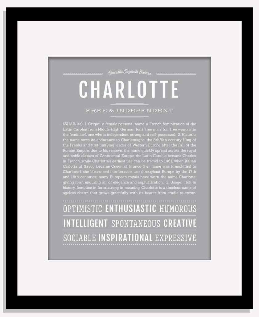 Frame Options | Light Gray | Maple Frame, Matted