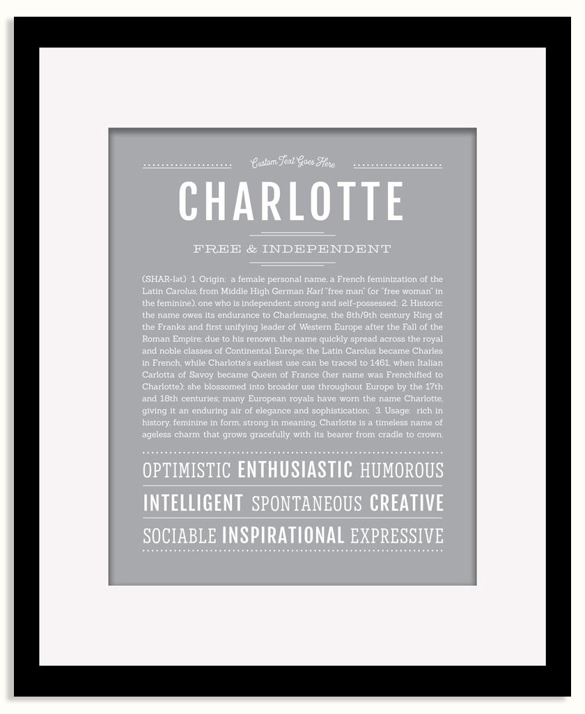 Frame Options | Light Gray | Maple Frame, Matted