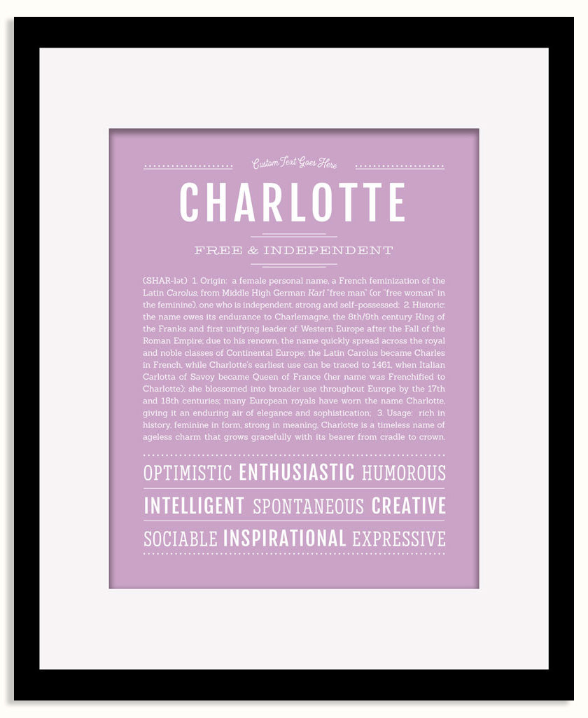 Frame Options | Lilac | Maple Frame, Matted