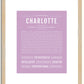 Charlotte | Name Art Print